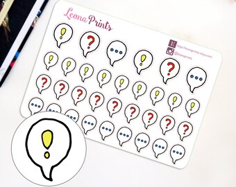 Emoti Speech Bubble Planner Stickers | Stationery for Erin Condren, Filofax, Kikki K and scrapbooking