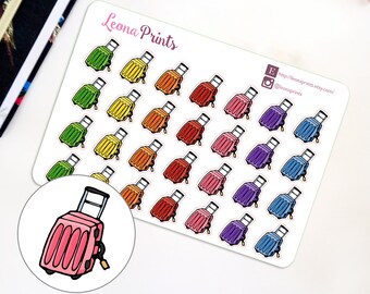 Travel Suitcase Planner Stickers | Stationery for Erin Condren, Filofax, Kikki K and scrapbooking