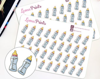 Baby Bottle Boy/Girl Planner Stickers | Stationery for Erin Condren, Filofax, Kikki K and scrapbooking