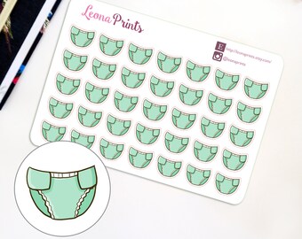 Baby Diaper Boy/Girl Planner Stickers | Stationery for Erin Condren, Filofax, Kikki K and scrapbooking