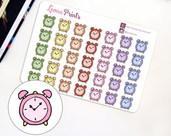 Alarm Clock Planner Stickers | Stationery for Erin Condren, Filofax, Kikki K and scrapbooking