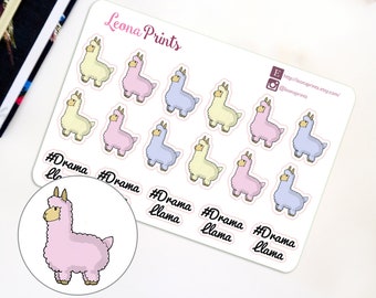 Drama Llama Planner Stickers | Stationery for Erin Condren, Filofax, Kikki K and scrapbooking