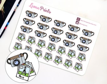 Photography Vintage Planner Stickers | Stationery for Erin Condren, Filofax, Kikki K and scrapbooking