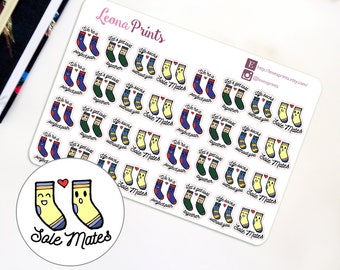 Romantic Happy Socks Planner Stickers | Stationery for Erin Condren, Filofax, Kikki K and scrapbooking