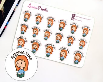 Leona Reading Time Planner Stickers | Stationery for Erin Condren, Passion Planner, Kikki K and scrapbooking