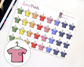 T-shirt Planner Stickers | Stationery for Erin Condren, Filofax, Kikki K and scrapbooking