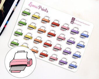 Rainbow Printer Planner Stickers | Stationery for Erin Condren, Filofax, Kikki K and scrapbooking