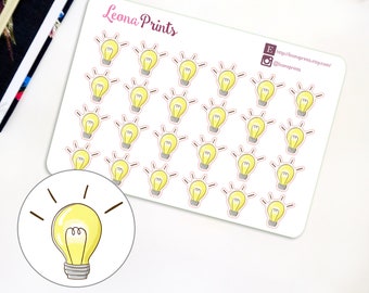 Lightbulb Planner Stickers | Stationery for Erin Condren, Passion Planner, Kikki K and scrapbooking