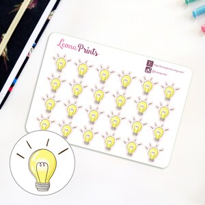 Lightbulb Planner Stickers | Stationery for Erin Condren, Passion Planner, Kikki K and scrapbooking