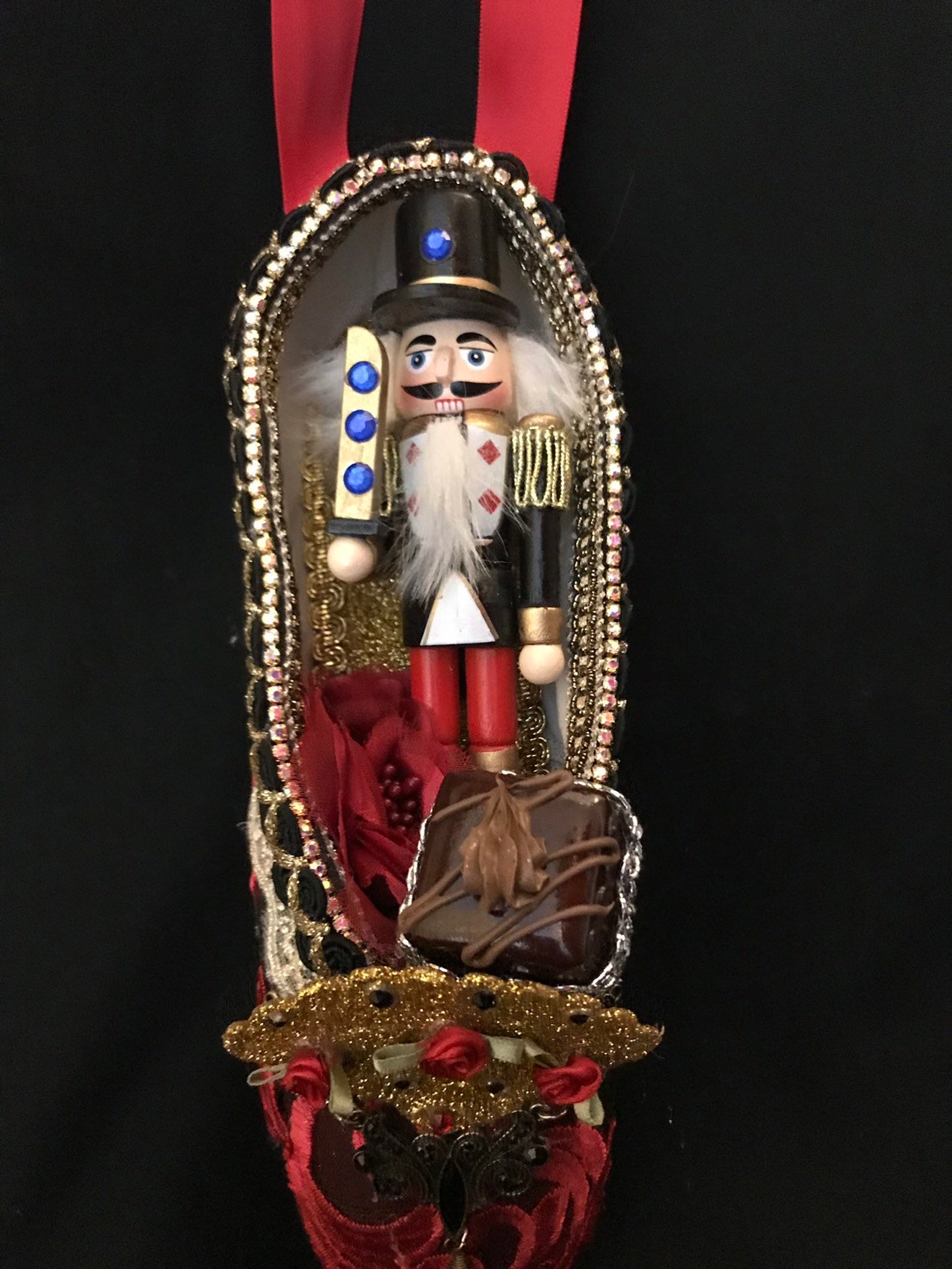 cusomized decorated pointe shoe for nutcracker and yagp or other ballet or theater performances etc..
