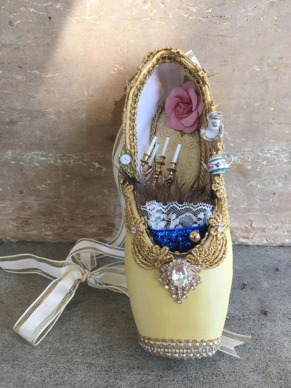 Beauty And The Beast Decorated Pointe Shoe Belle Etsy