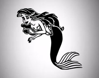 Calcomanía de sirena de Ariel / Princesa