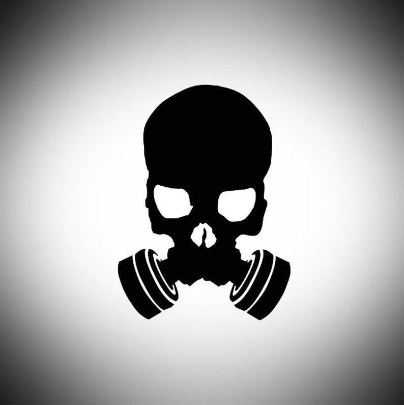 Череп в противогазе рисунок