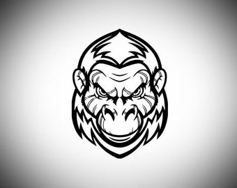 Calcomanía de mono / chimpancé / mono