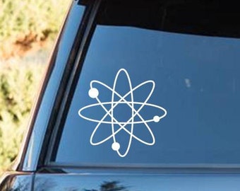 Calcomanía de símbolo sómal (Atom Symbol Calcal) Teoría del Big Bang Átomo