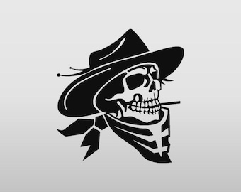 Cowboy Skeleton Decal