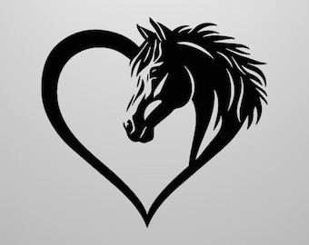 Love Horses Equine Decal