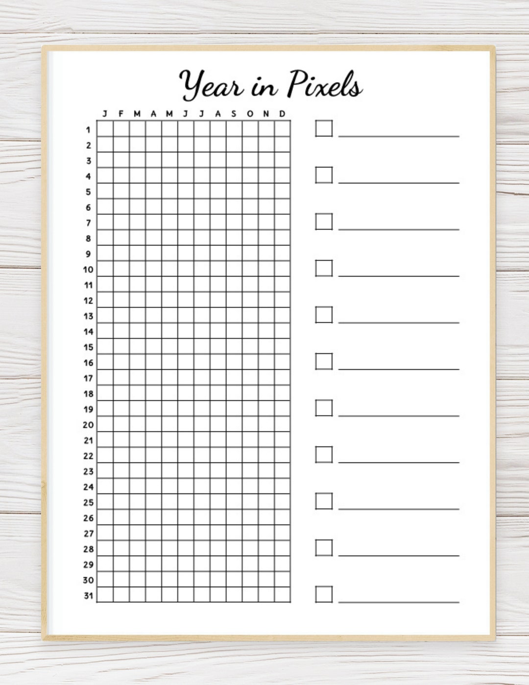 Year in Pixels - Etsy