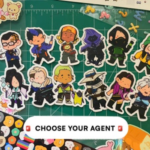 Valorant Agent Stickers | Waterproof Vinyl Smooth Matte Finish |