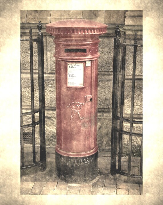 Red Pillar Post Box