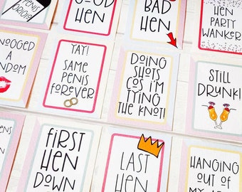 Hen Party Milestone Cards