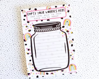 A6 Tear Off Worry Jar Notepad