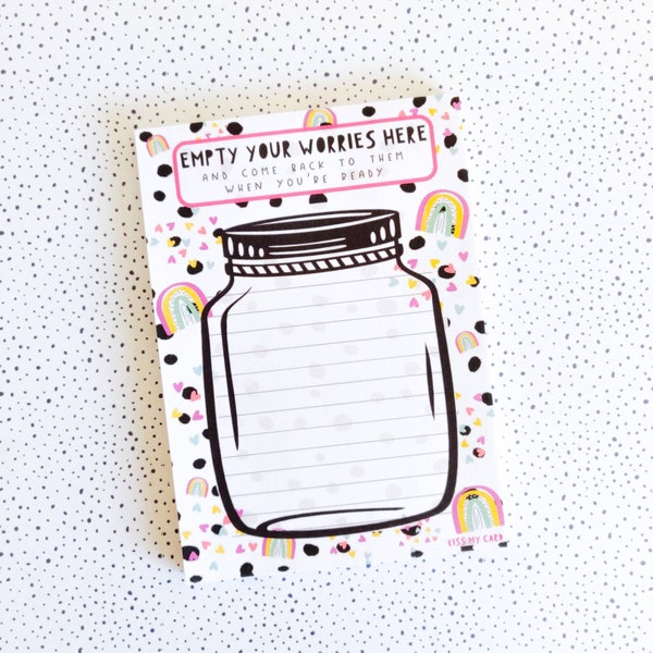 A6 Tear Off Worry Jar Notepad