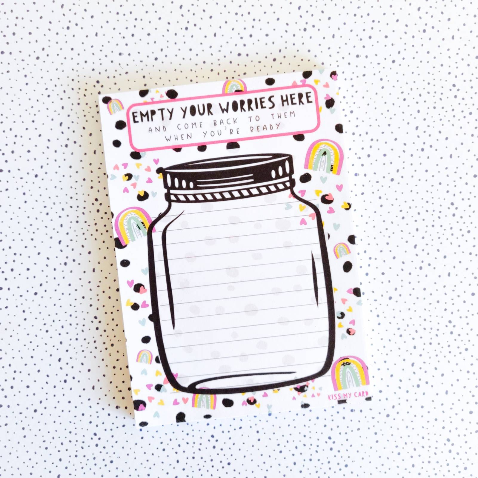 A6 Tear off Worry Jar Notepad - Etsy UK