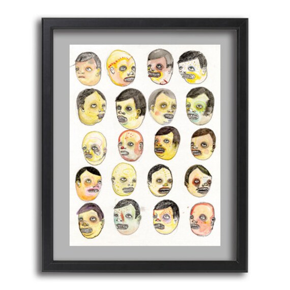 watercolor goons 14X20" print