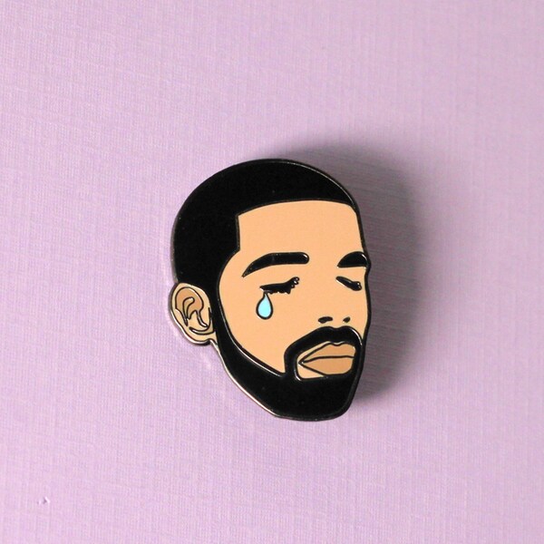 Drake pleurant, drake, épingle d'émail, épingles d'émail, insigne d'épingle, épinglette de revers, épingle de chapeau, épinglettes de chapeau, cadeau de collègue, bourreau de stockage
