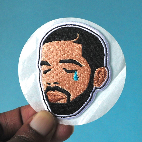 Drake, sad drake, patch, patches, iron on patch, embroidered patch, patches for jackets, patches for jeans, stocking stuffer, stick on patch