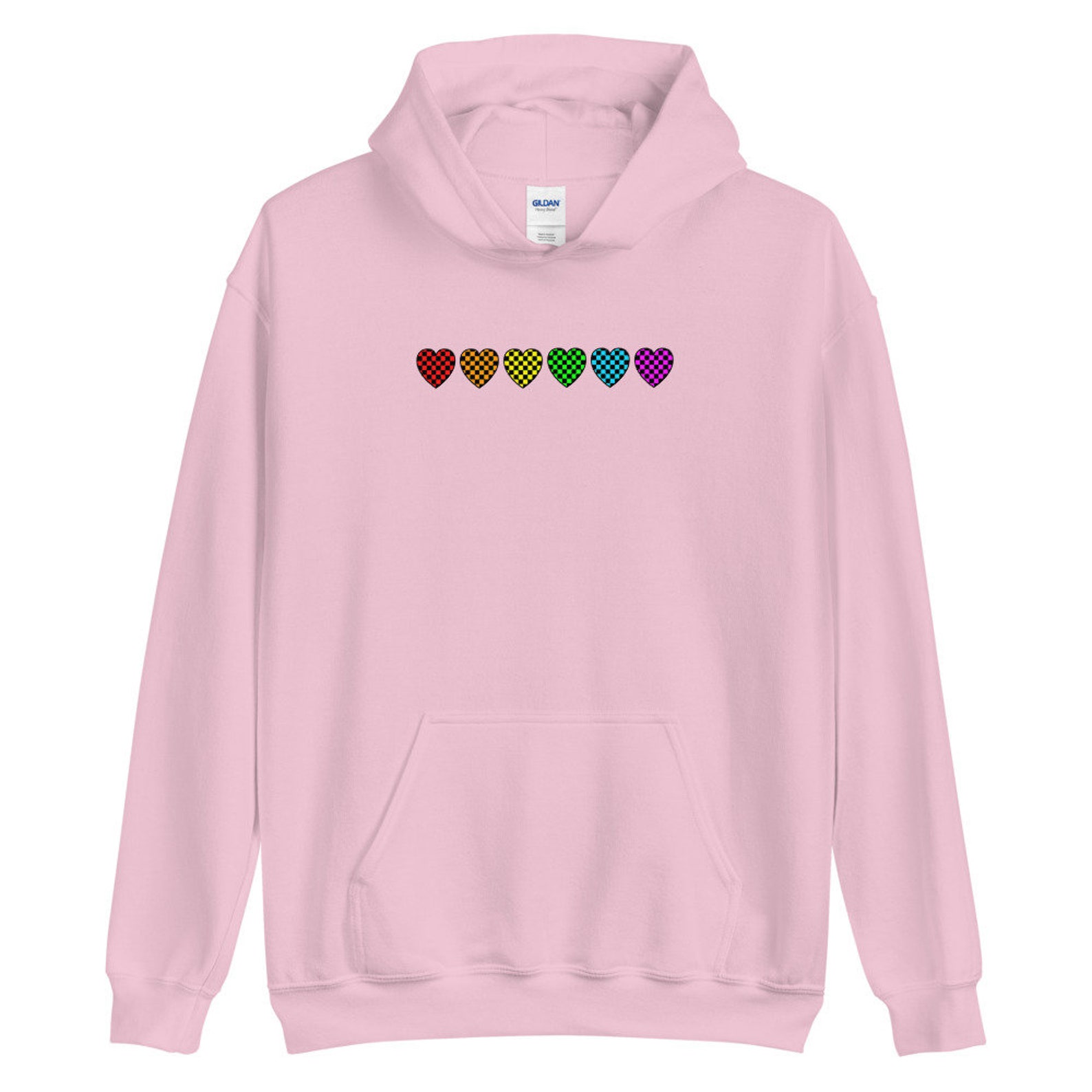 Kidcore Rainbow Heart Hoodie Alt Clothing Indie Hoodie | Etsy