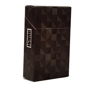 Estuche de arte para cigarrillos PATRÓN NEGRO Impresión digital de alta calidad Estuche de papel de cigarrillo en forma de caja de cartón Soporte de regalo Ilustración Kufsi