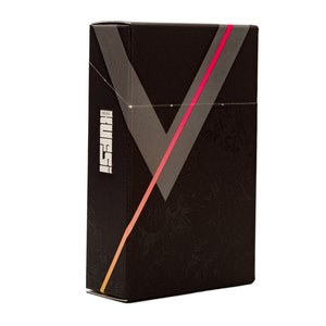 Étui artistique pour cigarettes Kufsi BLACK V PINK STRIPE étui à cigarettes de haute qualité impression numérique en carton en forme de porte-boîte cadeau