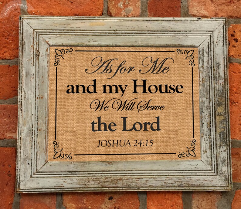 Bible verse print Joshua 2415 Bible verses Scripture  Etsy