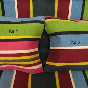 Accent rug cushion, rainbow pillow cover, decorative striped pillow cover, multicolored rug cushion, OOAK throw cushion, throw cushion set
