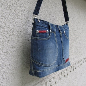 Upcycled Denim Bag Shoulder Jeans Handbag Padded Laptop - Etsy Canada