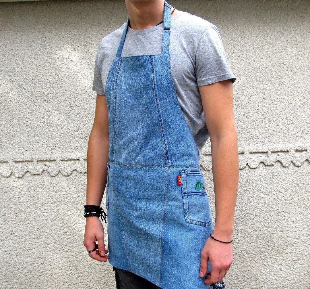 To Order. 2 in 1 Denim Unisex Apron, Reversable Bothside Apron