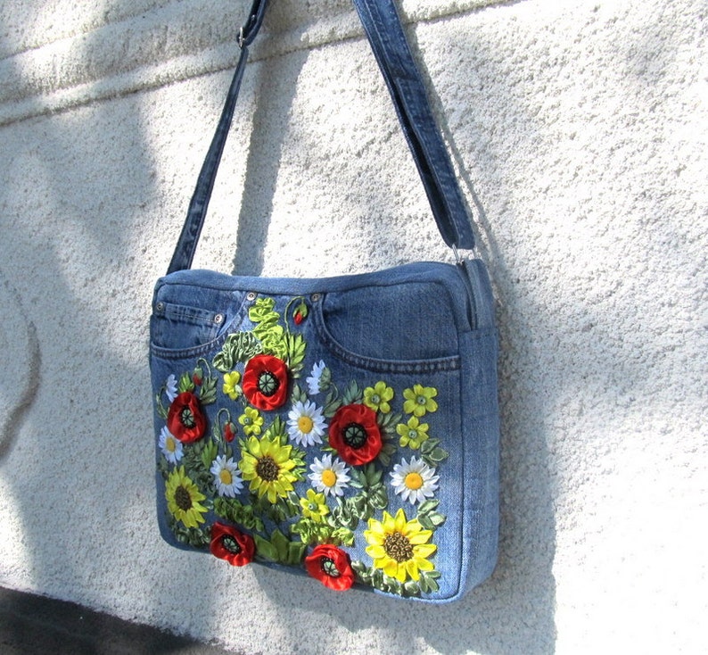 To Order. Embroidered Denim Baseball Cap Upcycled Denim Cap Etsy