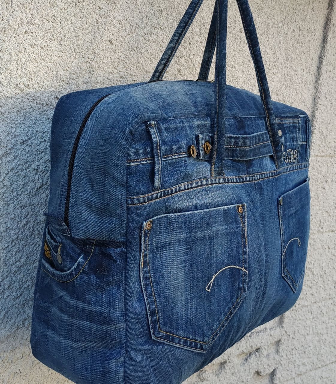 PIKADINGNIS Denim Purse Jean Travel Tote Bags for Women Beach Bag