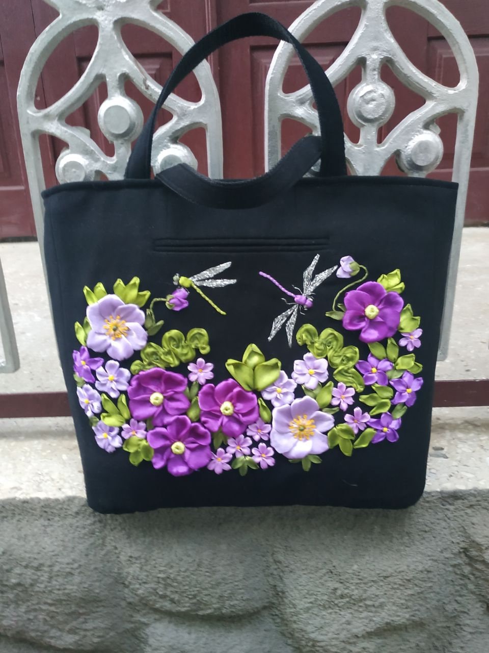 トートバッグ RONRON RIBBON POINTED DENIM TOTE BAG BLACK il_fullxfull.4329182397_1t1z.jpg