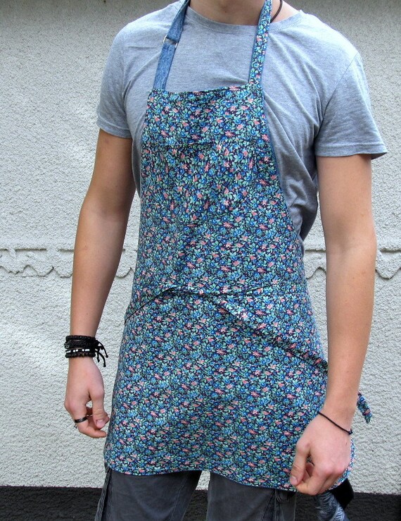 To Order. 2 in 1 Denim Unisex Apron, Reversable Bothside Apron