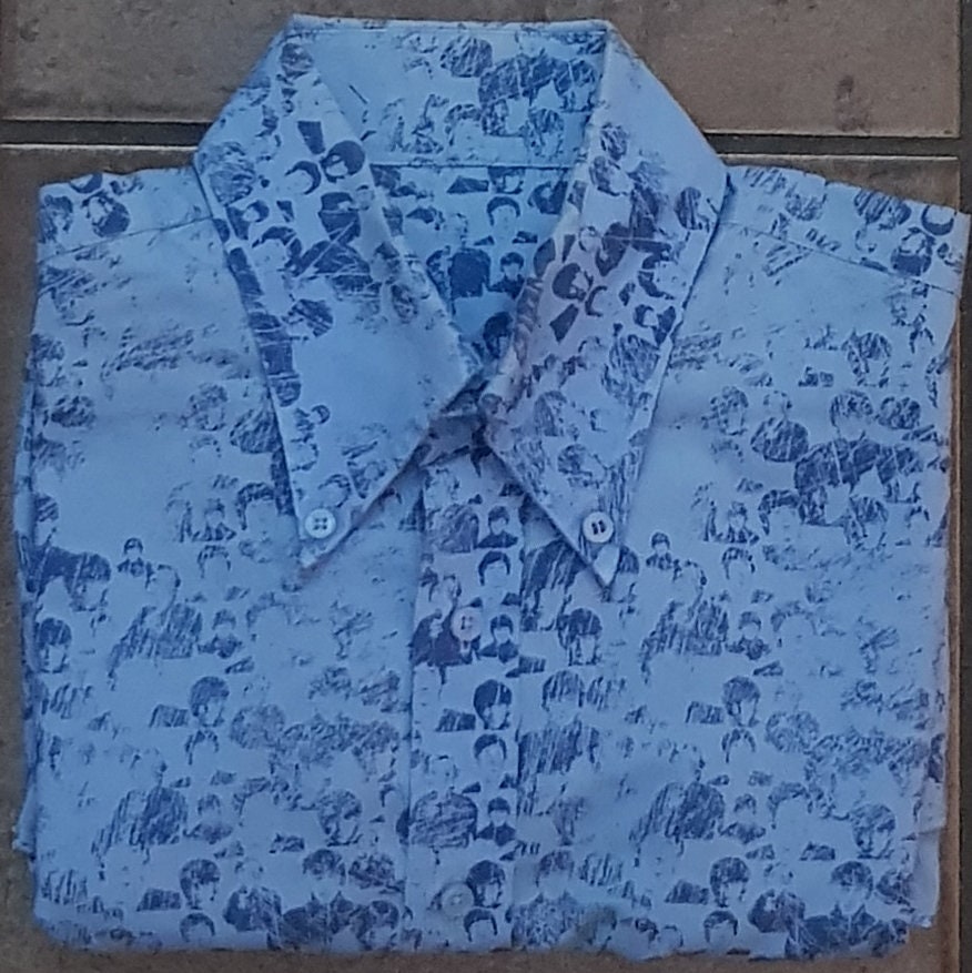 Vintage Beatles Ben Sherman Shirt Blue 