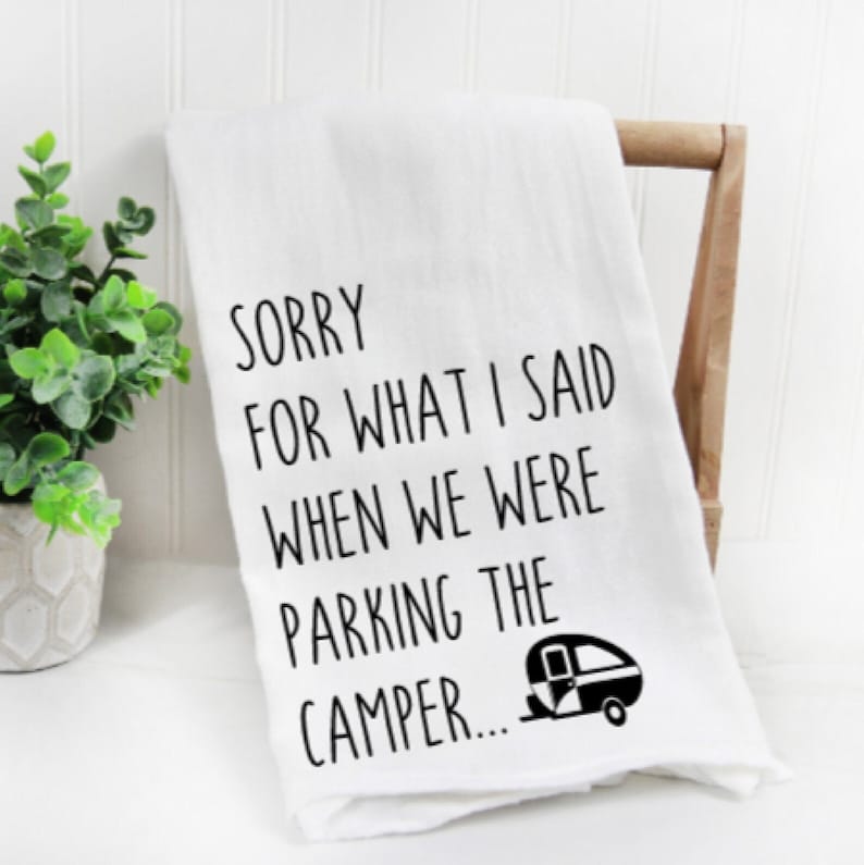 Camping Towel Gift, Camping Kitchen, Camper Decor, RV Gifts, Camp Gifts For Her, Camping Decorations, Funny Camping Gift, Gifts For Campers