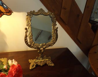 vanity mirror on stand etsy