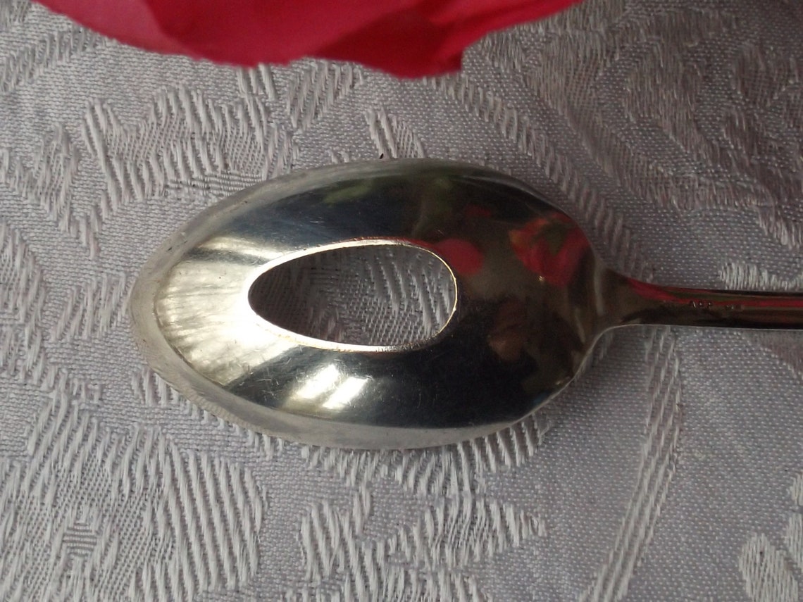 Antique Silver Plated Olive Spoon With Hole by WALDO Etsy
