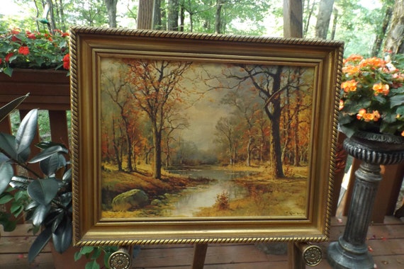 1956 Robert Wood, Mid-century Listed Artist Oil on Canvas Giclée