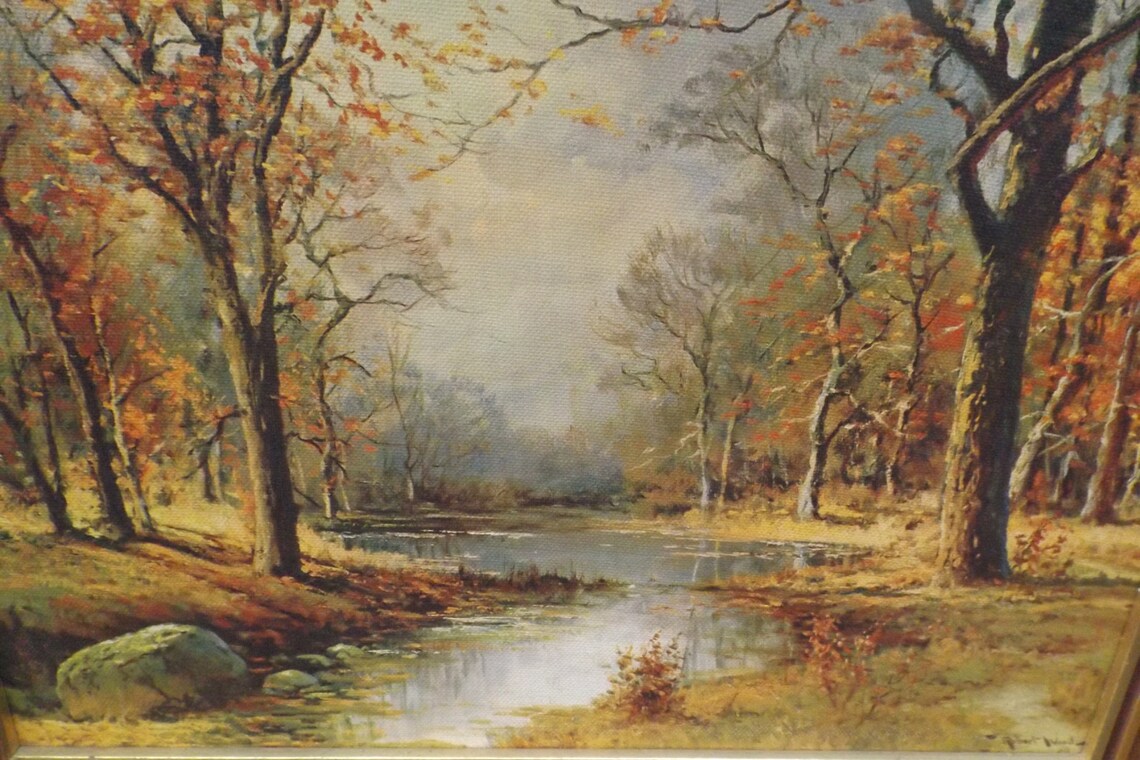 1956 Robert Wood Midcentury listed artist Oil on canvas Etsy