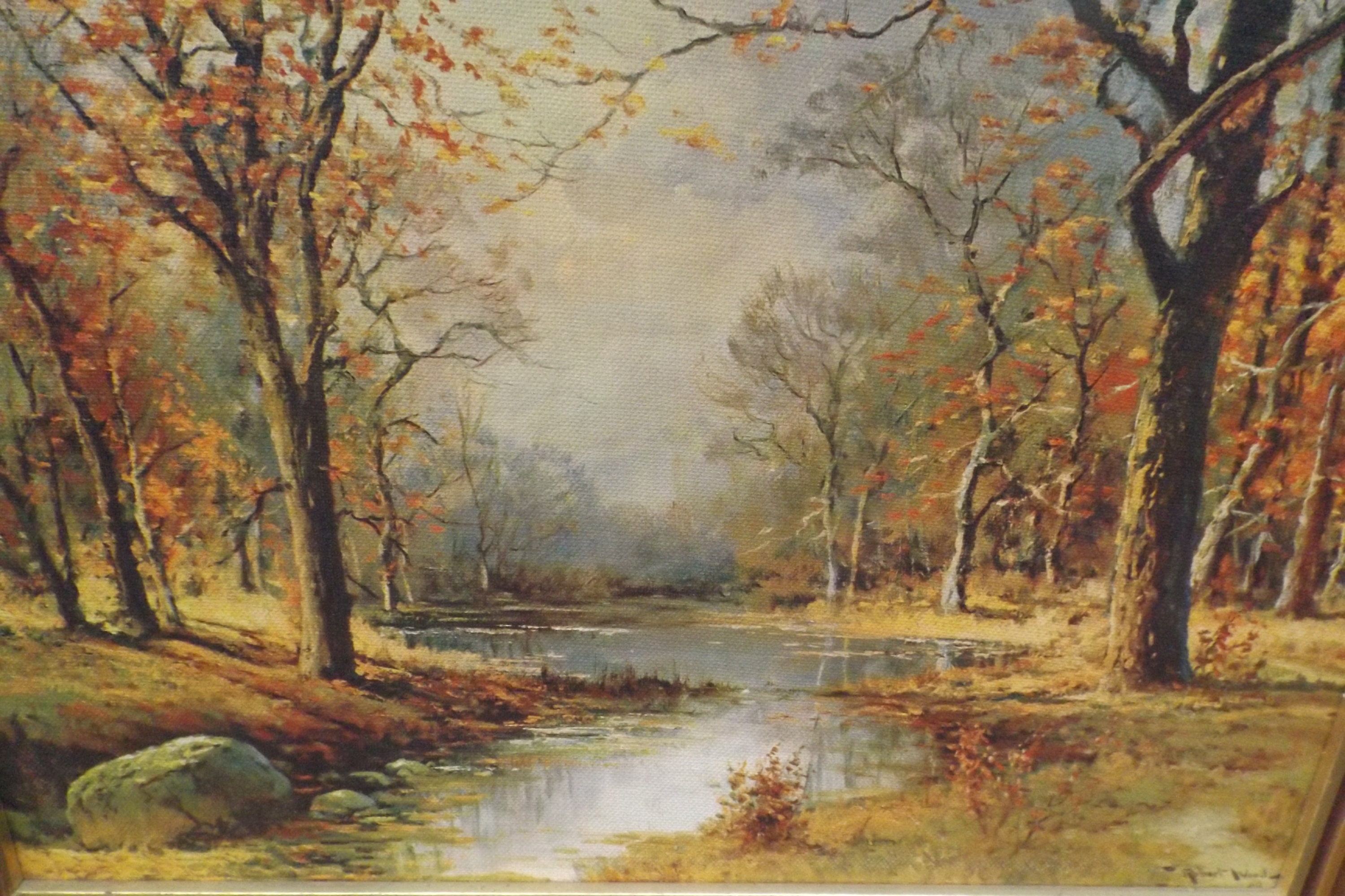 1956 Robert Wood, Mid-century Listed Artist Oil on Canvas Giclée