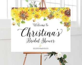 Sunflowers Bridal Shower Sign, Welcome sign, Bridal Shower sign, Shower sign, Bridal Shower Welcome Sign, Bridal Shower decorations